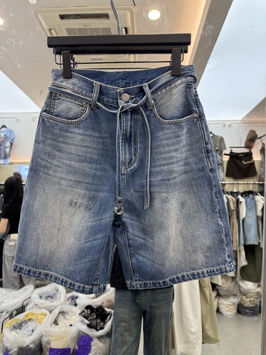 欧洲站2026夏新款欧货高腰显瘦百搭休闲牛仔短裤女潮92662