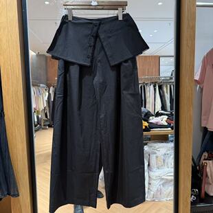 欧洲站2026新款 H351 欧货设计感排扣开叉屁帘显瘦洋气减龄休闲裤