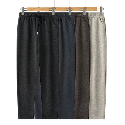 2025秋冬新款中老年加绒加厚羊绒女裤 立体高腰流星雨休闲裤长裤