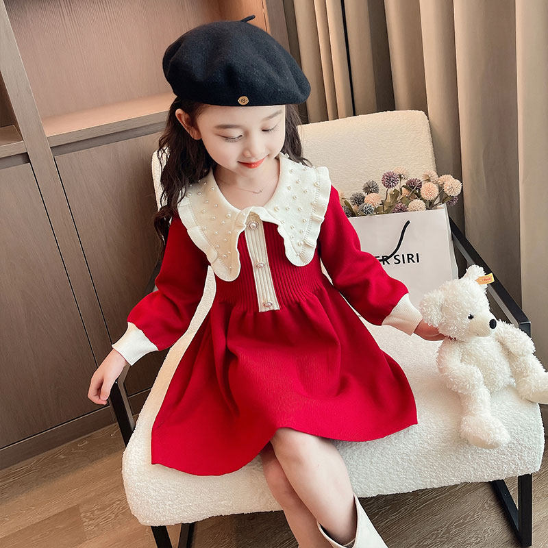 女童长袖连衣裙2025新款春秋装针织儿童毛衣裙女宝宝冬季公主裙子,童装/婴儿装/亲子装,连衣裙,淘宝优惠券,粉丝福利购,淘宝优惠卷