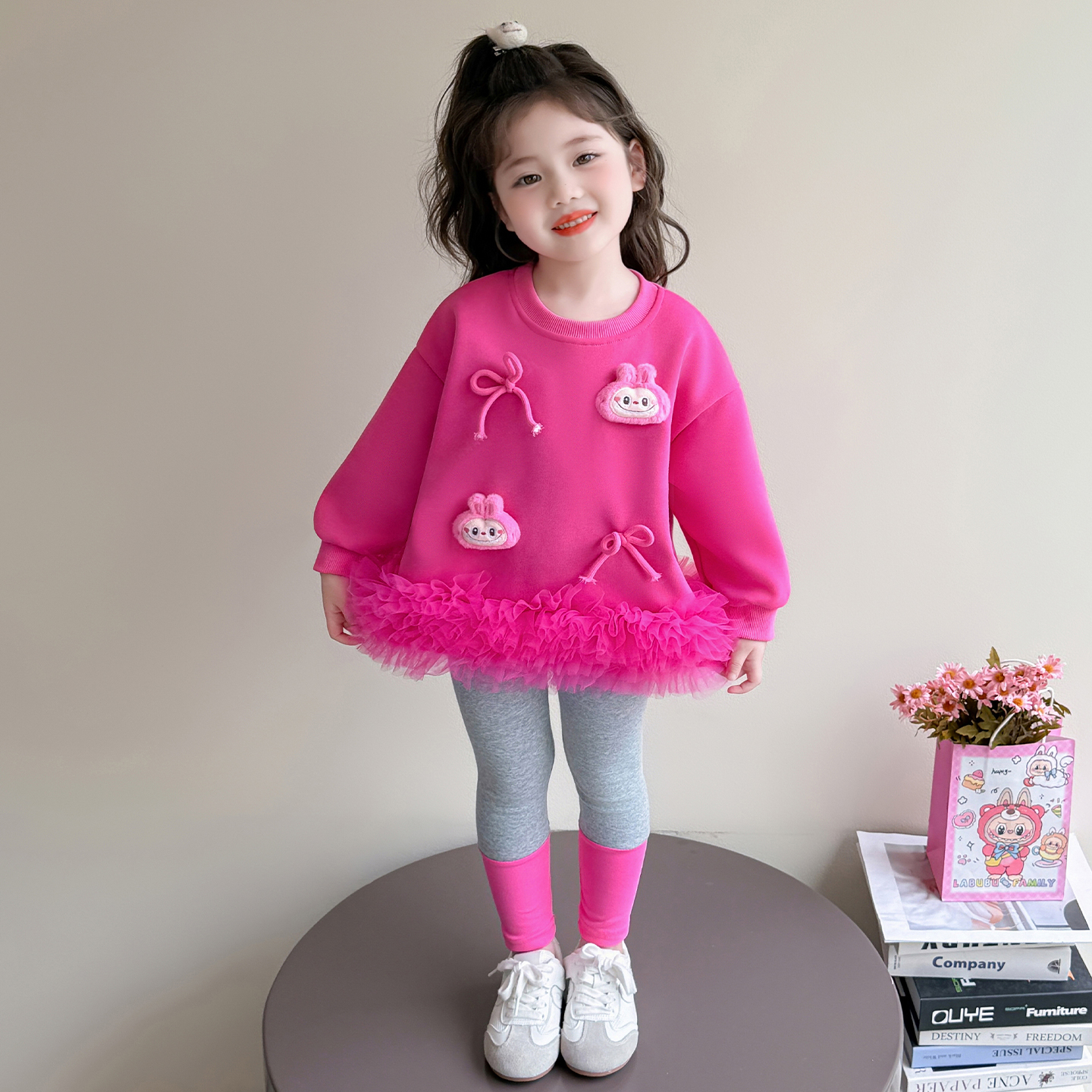 超好看女童秋装套装甜美洋气衣服