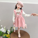 女童春装 公主裙 女宝宝长袖 2026新款 连衣裙儿童针织毛衣裙子秋冬季