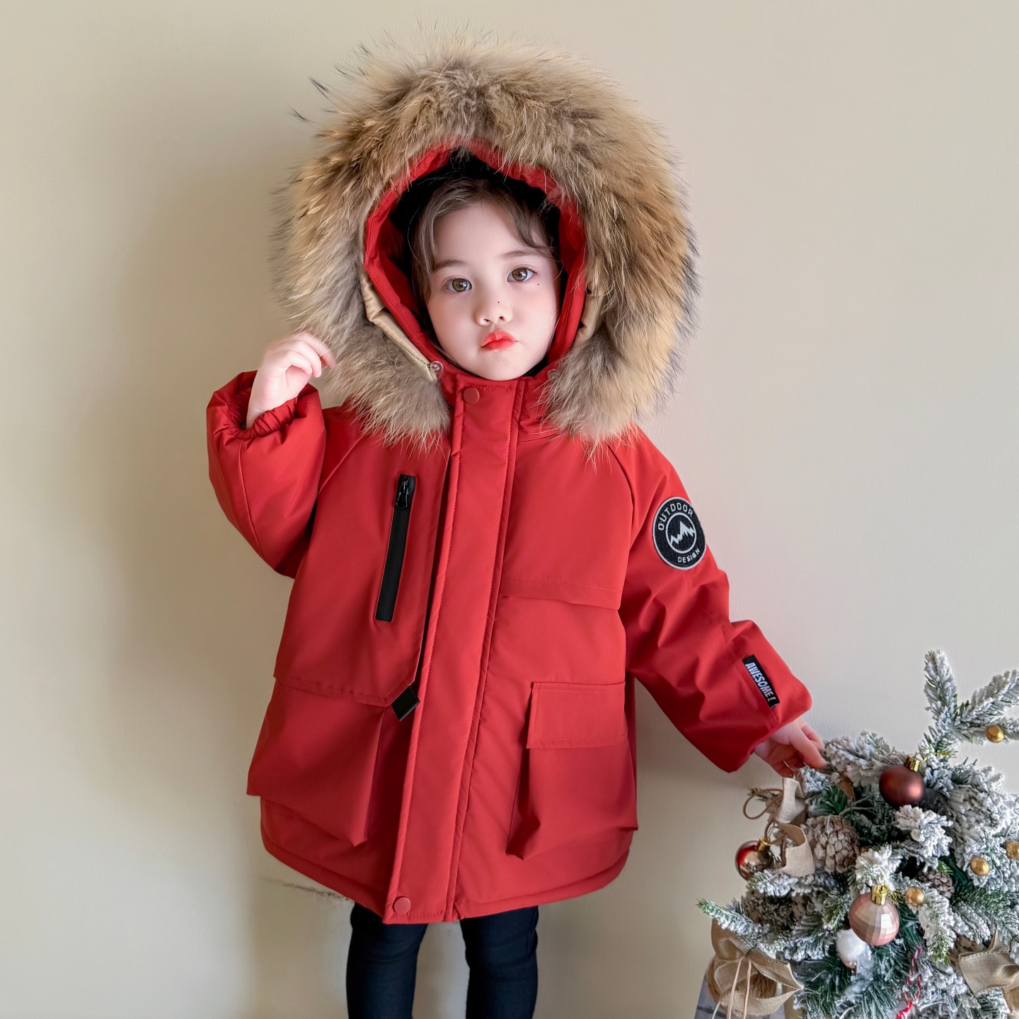 女童派克服冬装外套2025新款中长款儿童加绒加厚女宝宝超好看棉服