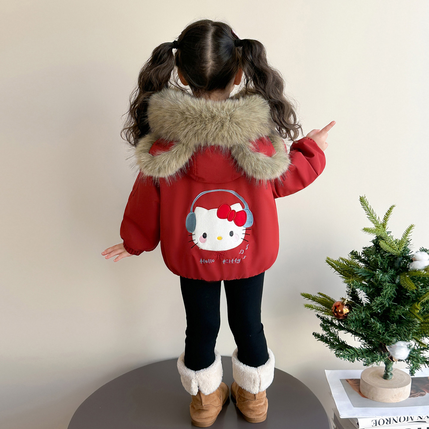 超好看女童加绒棉服外套冬装洋气