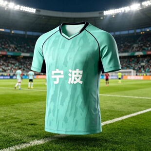 浙超球衣宁波湖杭州队吴越杯足球服上衣T恤t短袖比赛球迷服定制做