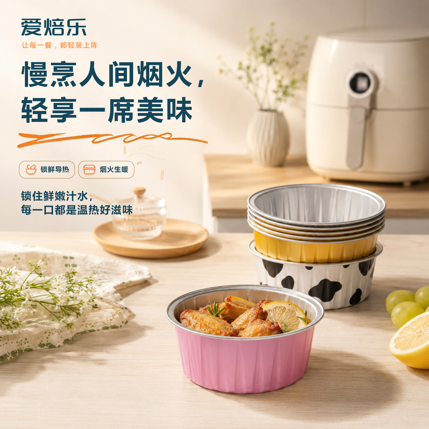 空气炸锅专用锡纸碗耐烤布丁杯图片