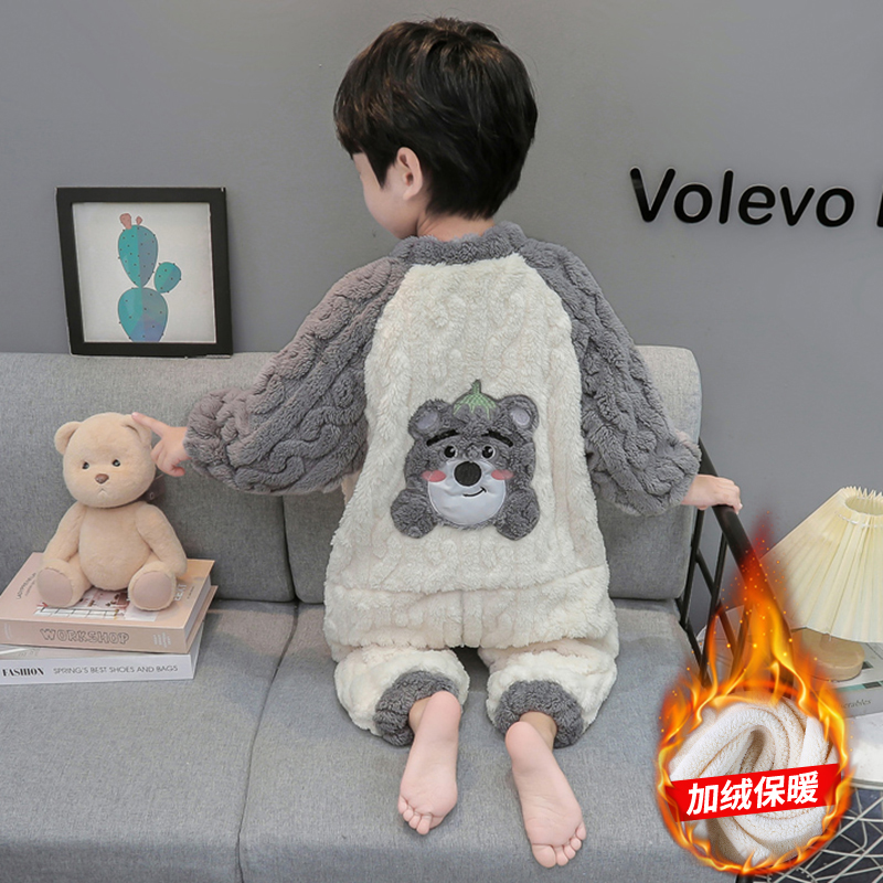 朵贝熊麻花双层爬服男童图