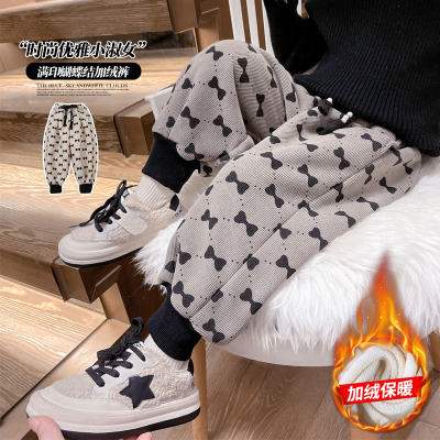 朵贝熊长裤复合面料加绒裤裤子