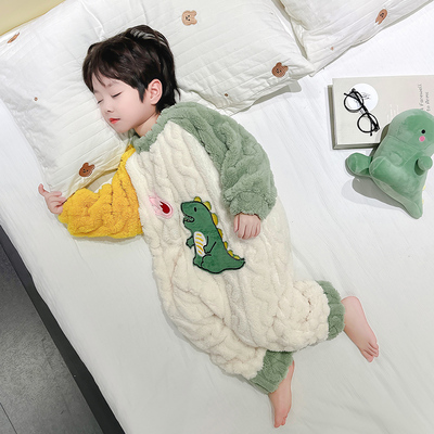 朵贝熊连体睡衣加厚保暖