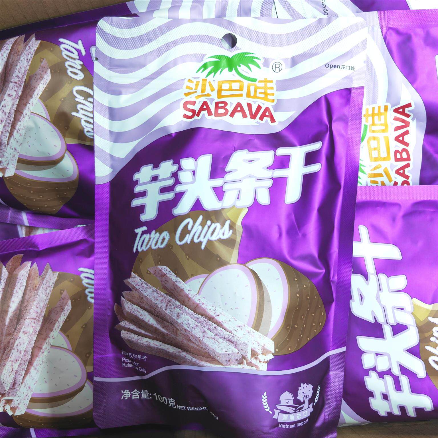沙巴哇越南进口芋头条干100g*3袋综合蔬果干脆片菠萝蜜水果干零食