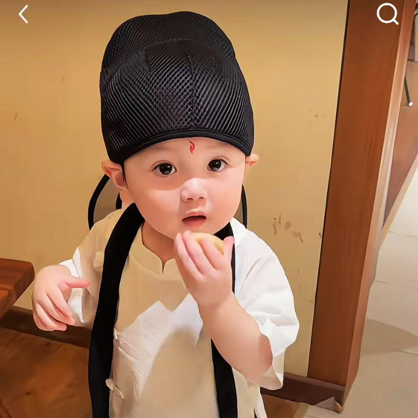 李白儿童帽子男女童古风