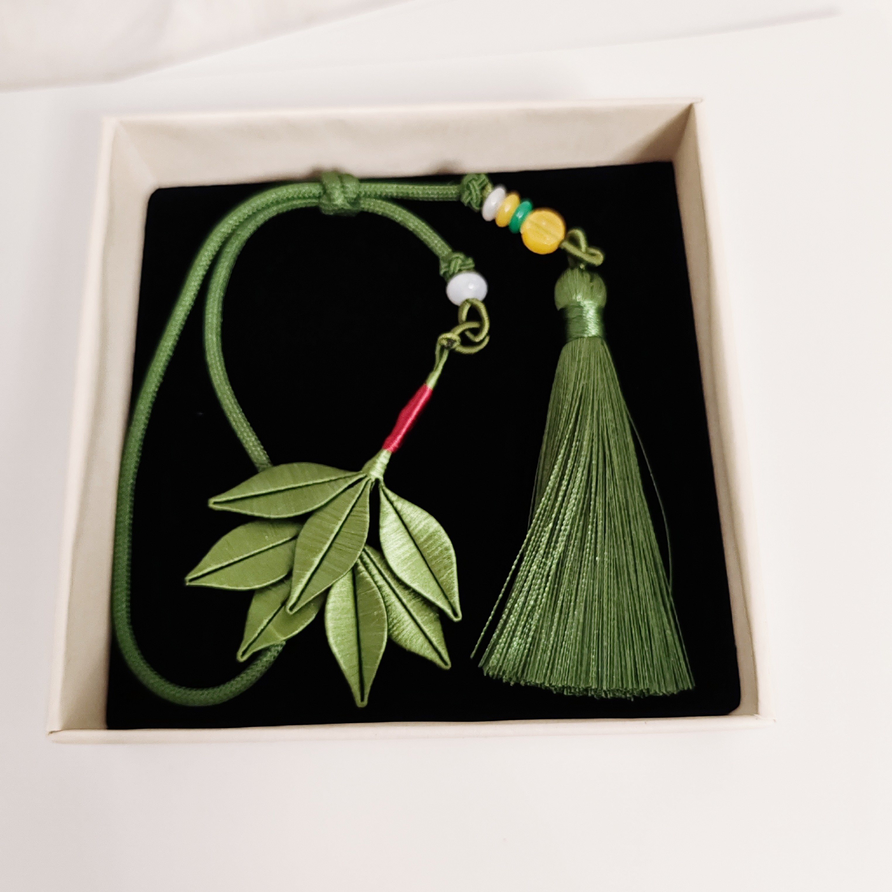 成品非遗缠花柚子叶挂件