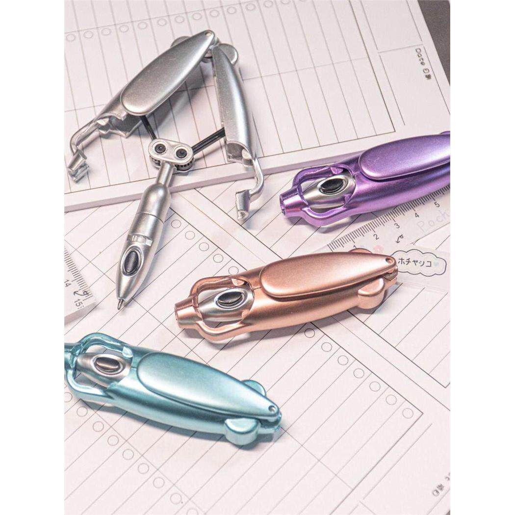 暗藏玄机的笔变形鱿鱼黑科技黑色解压金刚笔圆珠笔中性笔创意学生