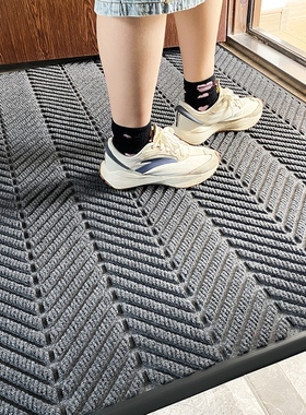 灰色入户门地垫门外门垫家用户外门口防滑地毯室外入门吸水脚垫