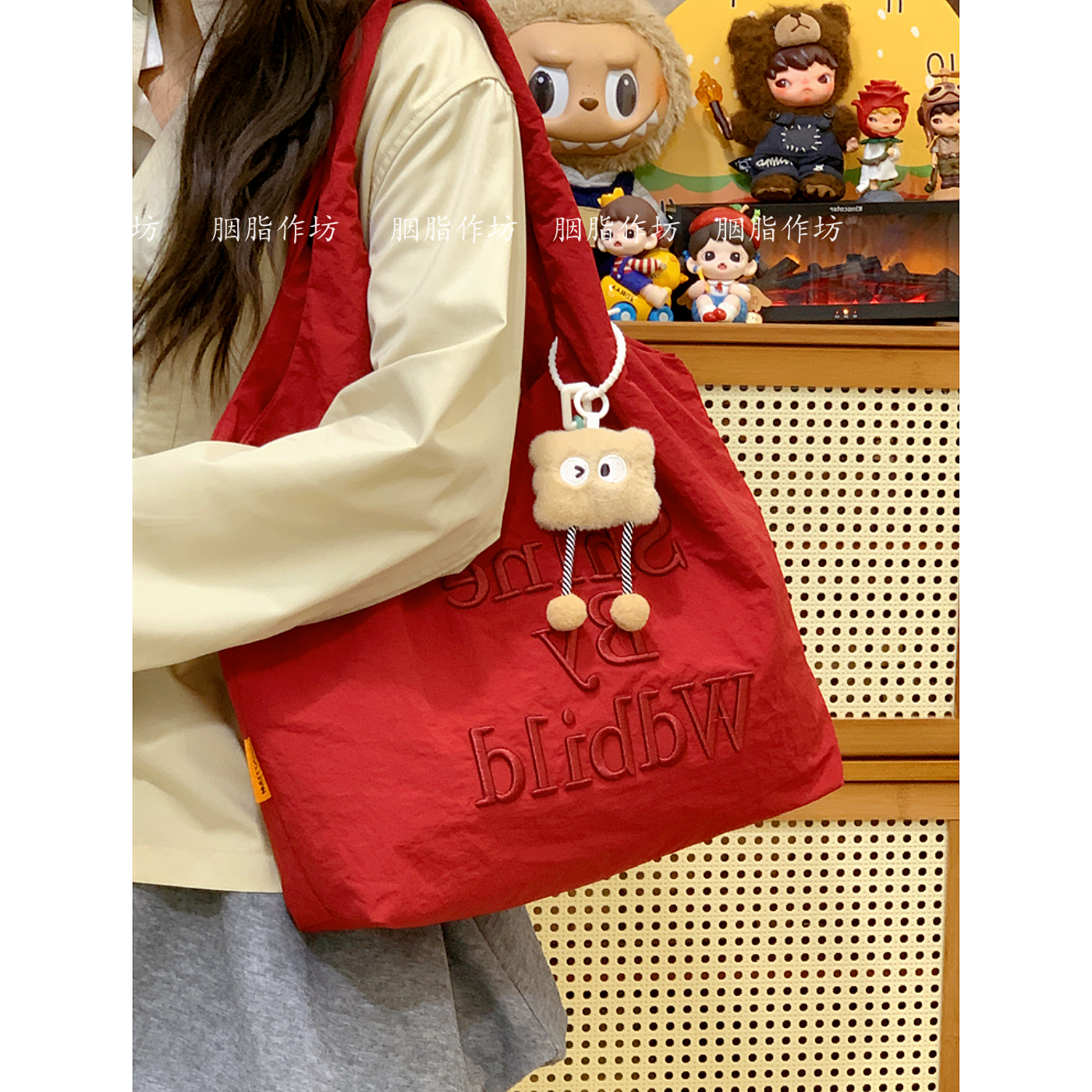 YZ慵懒风韩系刺绣托特包包少女学生上课轻便防水手提袋通勤单肩包,箱包皮具/热销女包/男包,时尚帆布包,淘宝优惠券,粉丝福利购,淘宝优惠卷