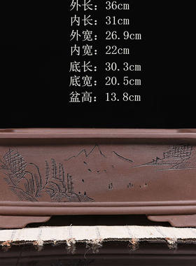 赞璐桐陶瓷花盆长方形大花盆阳台盆景懒人紫砂花盆花器君子兰陶瓷