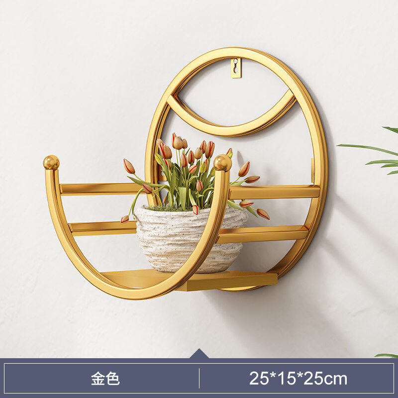 菩本墙上壁挂花架客厅阳台铁艺免打孔绿萝多肉花盆植物花架子置
