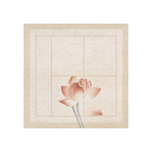 锦墨堂蜡染四字吉语空白手写半生半熟毛笔字练习书法专用宣纸四字成语四言瓦当软笔楷书隶书小品学生作品宣纸