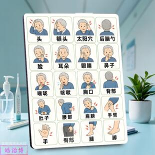 失语老人非语言沟通板相框住院患者非语言交流示意图养老院护理画