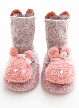 新生婴儿鞋袜秋冬软底0岁1宝宝鞋早教加厚保暖婴幼儿防滑学前鞋袜