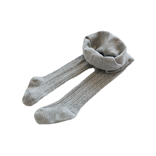 春秋儿童连裤袜薄款婴儿纯棉婴儿连体大pp加档宝宝打底裤袜女童