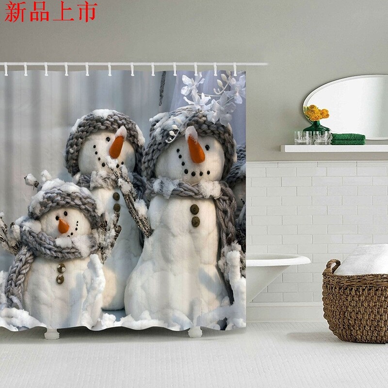 2018 new pattern Christmas Snowman Shower Curtains TOILET waterproof partition Curtain hotel Polyester fiber Shower Curtains customizedin the Family/Personal Cleaning Tools , Sanitary appliances/Bathroom accessories , Shower Curtains  category - from Buy2taobao.com to provide professional Taobao agent buy service