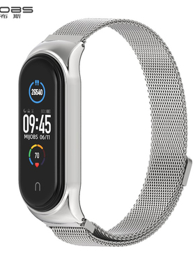 mijobs适用小米手环10/9/8/7表带6/5/4/3腕带陶瓷版NFC金属米兰尼斯表链不锈钢手表带透气男生加长女士短款