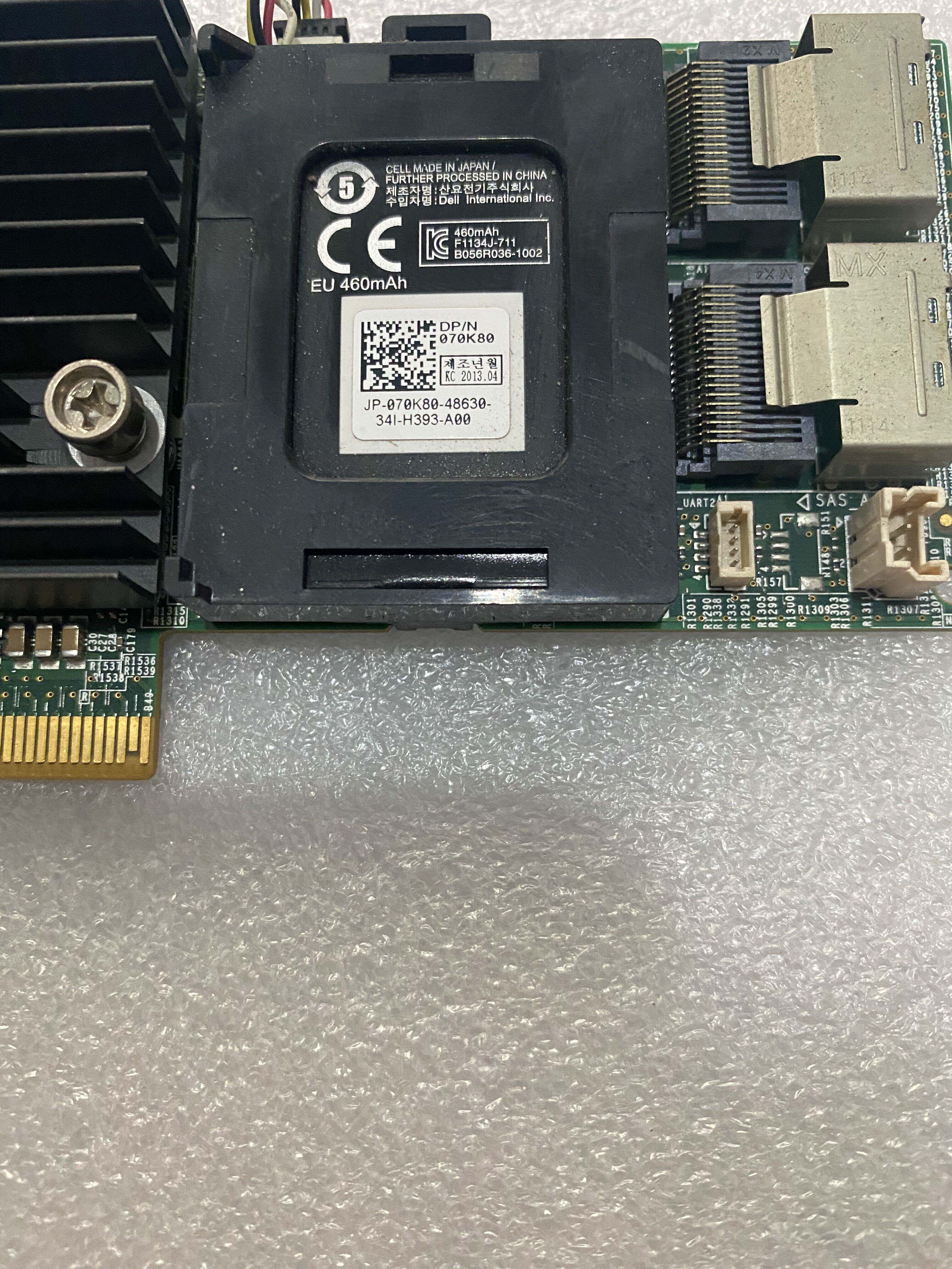 dell h710阵列卡 512m缓存 电池 6gb pci-e ovm02c