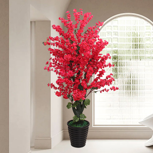 仿真植物盆栽仿真花桃花树大型