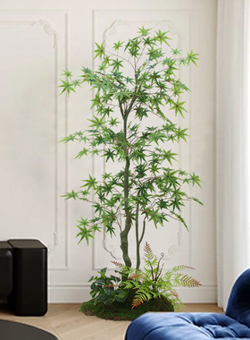 阳台仿真绿植造景组合商场橱窗装饰高级感假植物高端轻奢景观室内