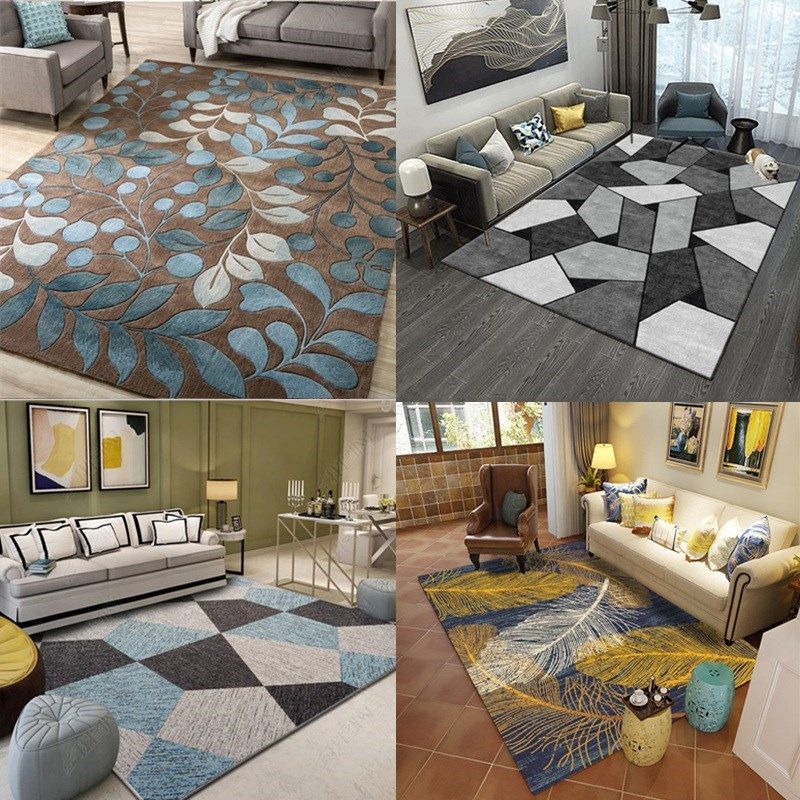 女主播直播间地毯普通家用蓝色小块几何地垫素雅餐厅方块电梯大堂|ruв категории домашний ткань, ковер - от Buy2taobao.com для оказания профессиональной услуги покупки агента Taobao