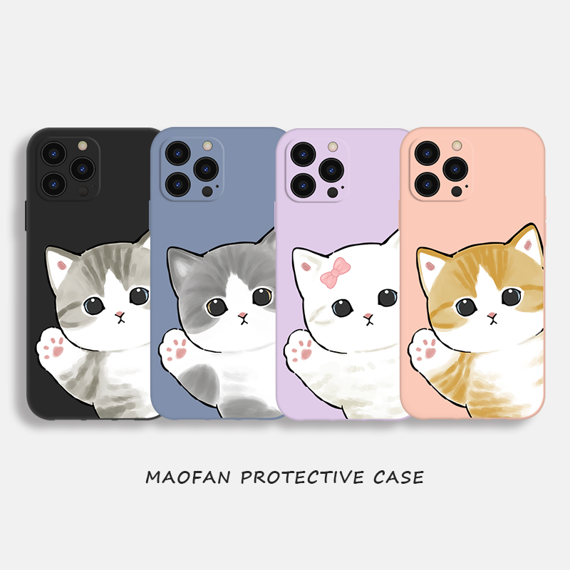 液态硅胶手机壳可爱猫咪