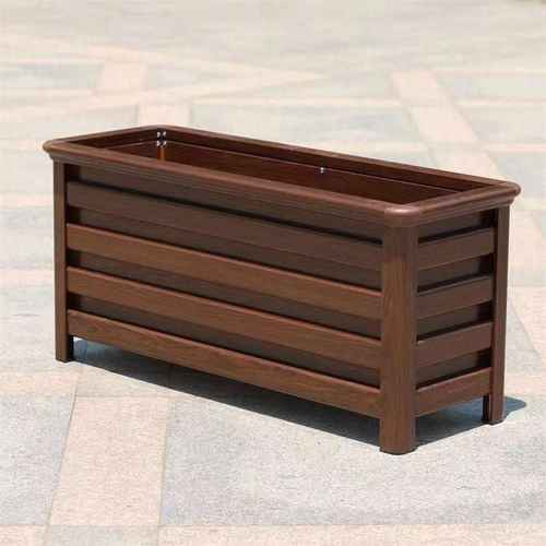 户外铝合金花箱庭院组合花坛种植箱道路隔断围栅栏防腐不锈钢花槽