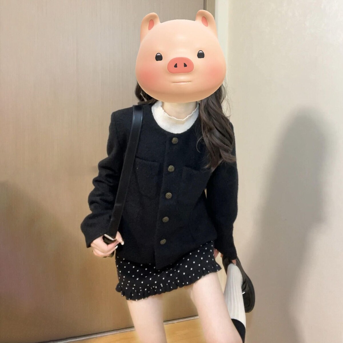 小香赫本风黑色短款外套女春秋2025新款韩系早秋穿搭长袖上衣