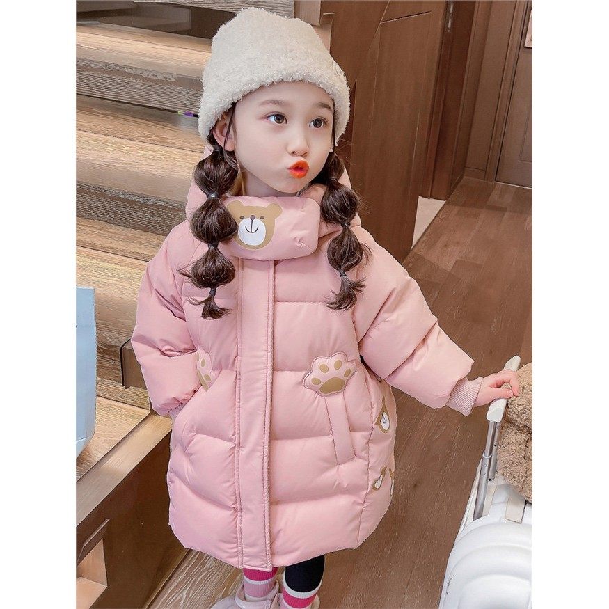 女小童中长款棉服冬装新款洋气女宝宝小熊加厚棉衣小女孩时髦外套,女装/女士精品,棉衣/棉服,淘宝优惠券,粉丝福利购,淘宝优惠卷