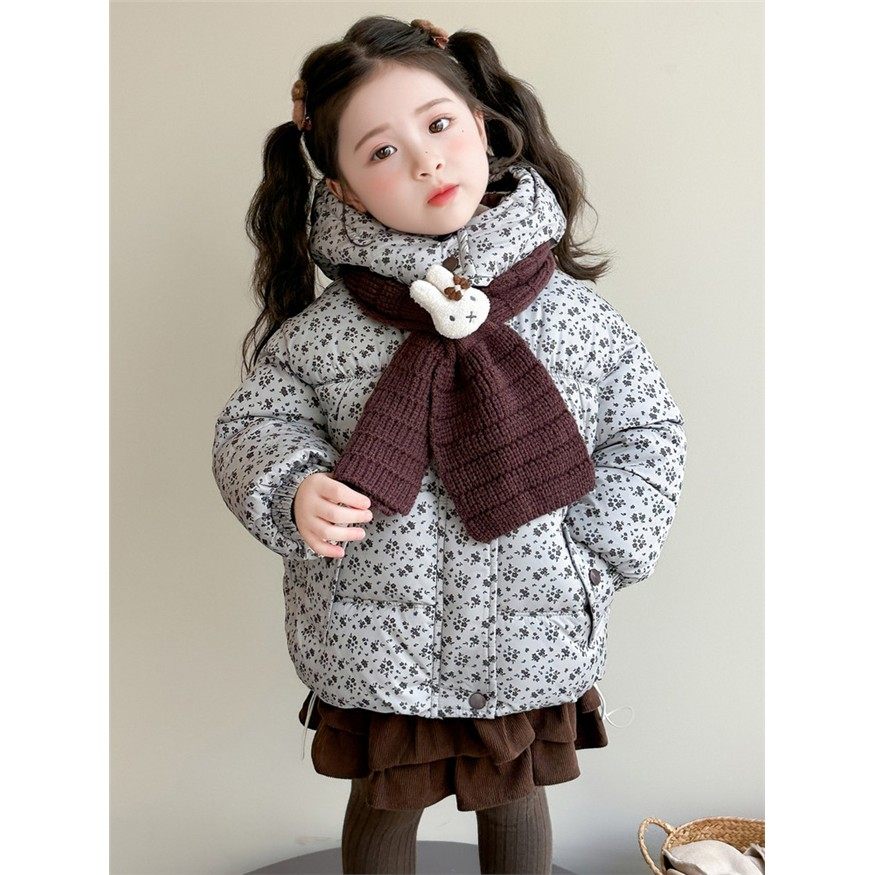 女童碎花棉衣秋冬款2025新款宝宝连帽棉袄冬装女宝宝可爱保暖外套,女装/女士精品,棉衣/棉服,淘宝优惠券,粉丝福利购,淘宝优惠卷