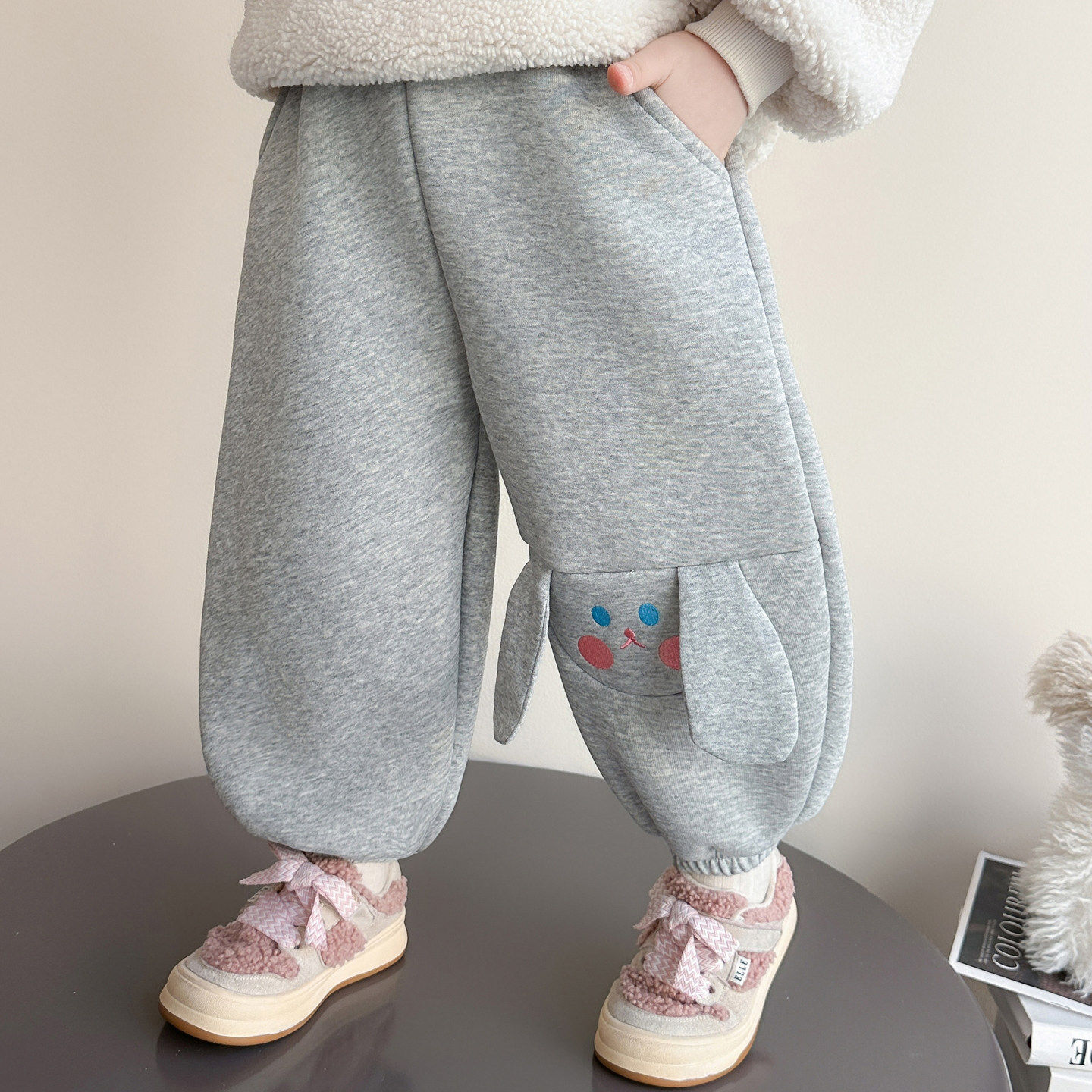 女小童加绒外穿卫裤秋冬季女宝宝加厚休闲裤冬装幼儿园卡通运动裤,女装/女士精品,卫裤,淘宝优惠券,粉丝福利购,淘宝优惠卷