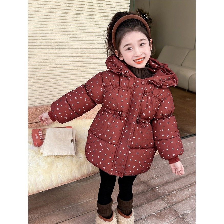女小童碎花保暖棉衣冬季女宝宝加绒棉服冬装小女孩加厚连帽外套潮,女装/女士精品,棉衣/棉服,淘宝优惠券,粉丝福利购,淘宝优惠卷