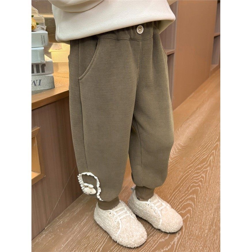 女小童花边兔加绒卫裤冬季女宝宝加厚保暖裤冬装小女孩洋气运动裤,女装/女士精品,卫裤,淘宝优惠券,粉丝福利购,淘宝优惠卷