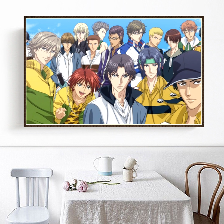 手冢国光 越前龙马5d钻石画满钻网球王子全员动漫十字绣线绣挂画