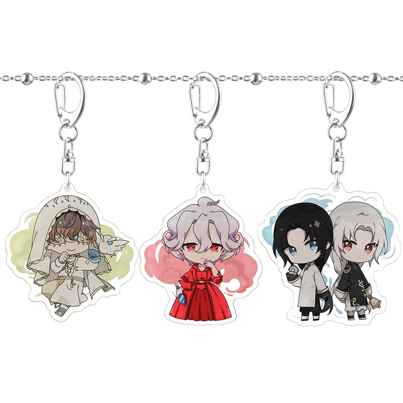 二次元游戏钥匙扣红蝶 医生宿伞之魂残花泪 创意学生挂件动漫周边