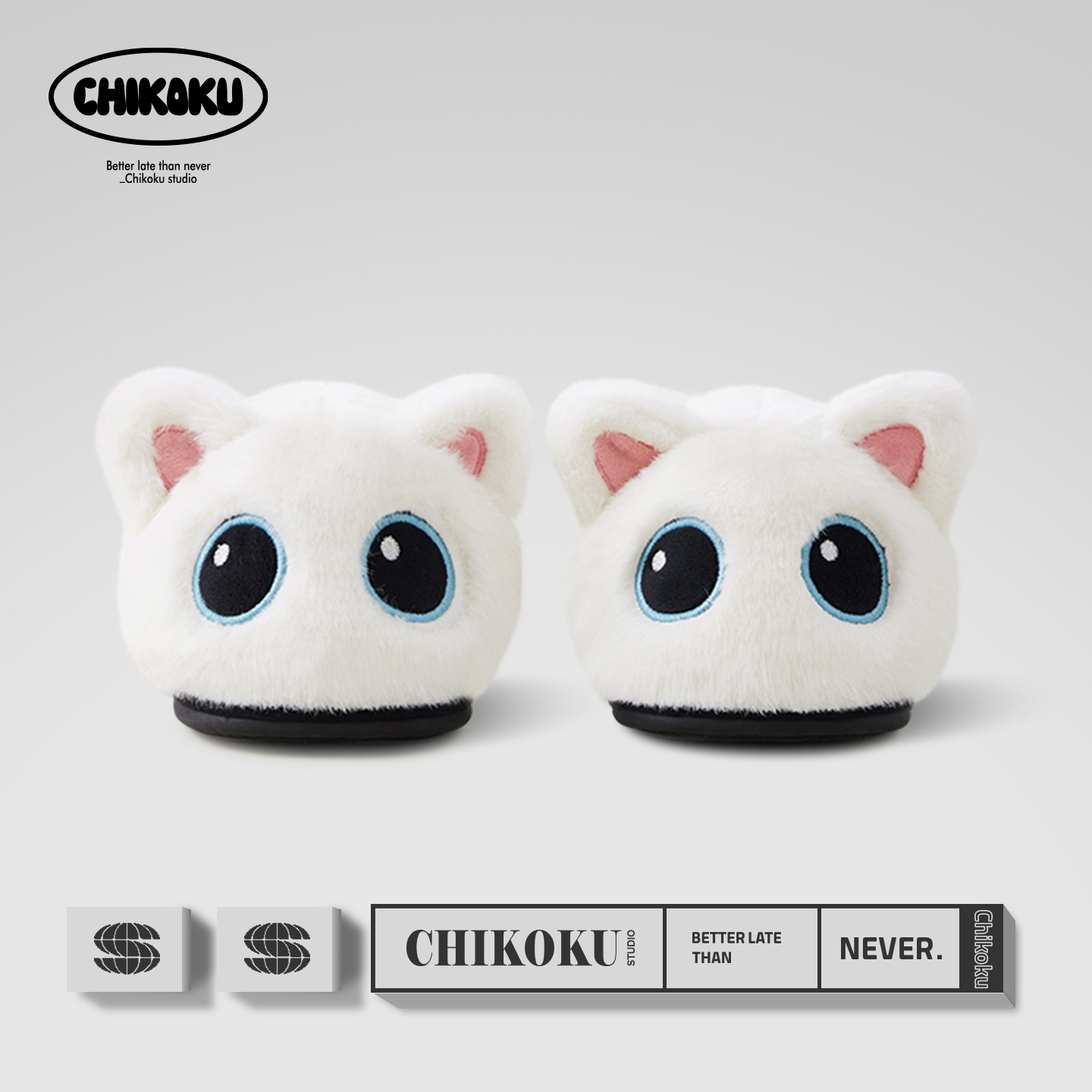 可爱小猫毛毛棉拖鞋男女冬季加绒