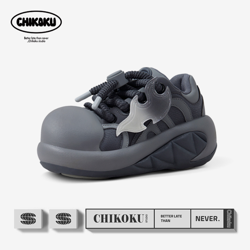 chikoku鲨鱼小钛黑老爹鞋女