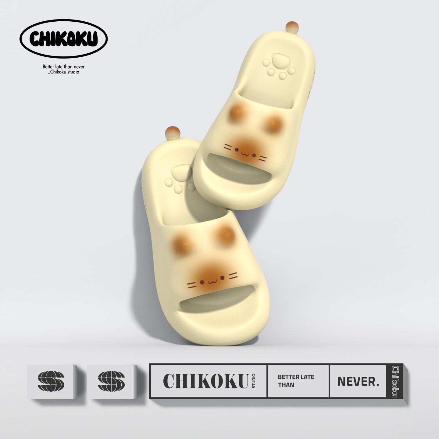 chikoku卡通猫爪拖鞋女夏季情侣居家防滑静音浴室洗澡EVA凉拖鞋男,居家布艺,居家凉拖/凉鞋,淘宝优惠券,粉丝福利购,淘宝优惠卷