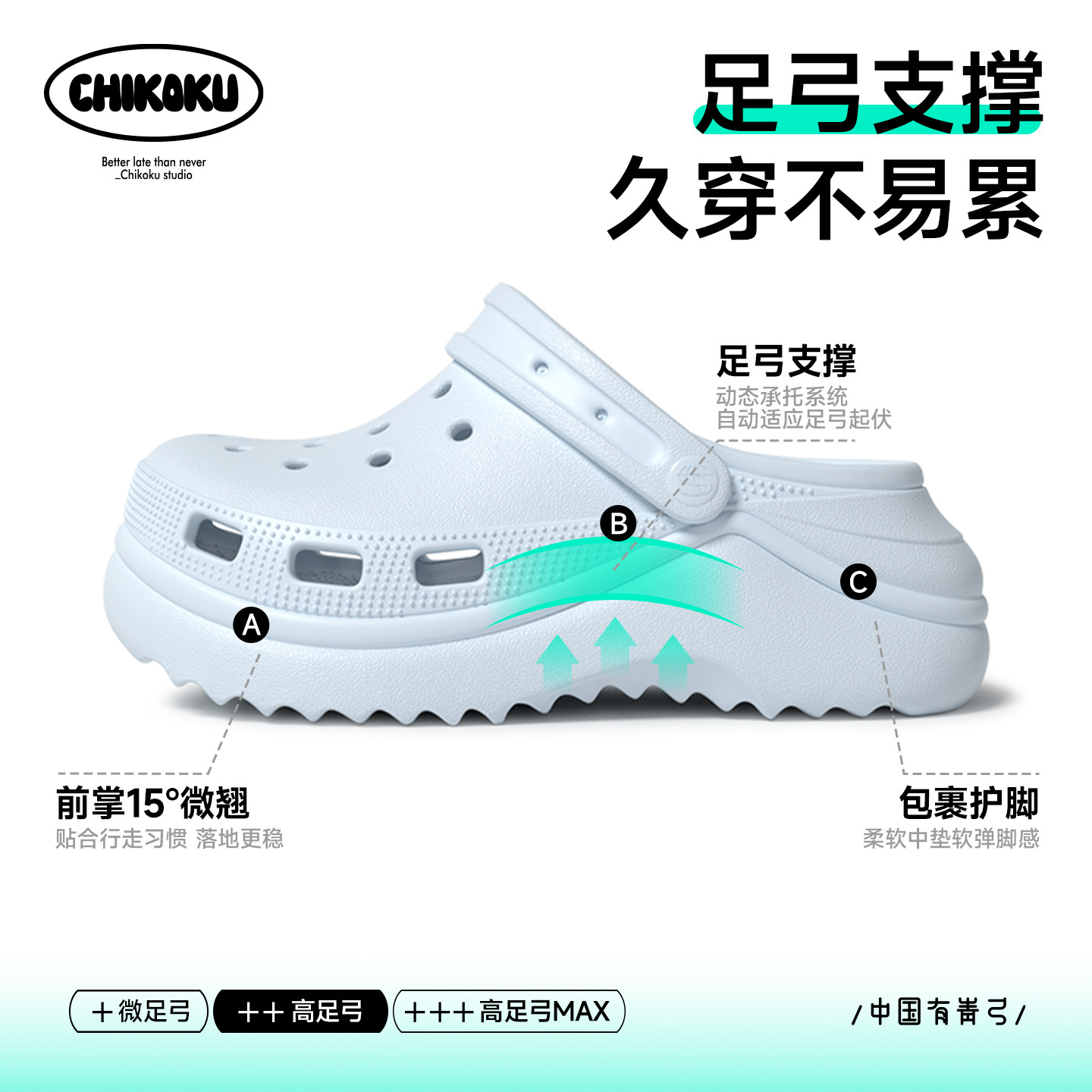 【申浩男推荐】雪浪5.5cm足弓支撑厚底增高婚纱洞洞鞋女新款凉鞋