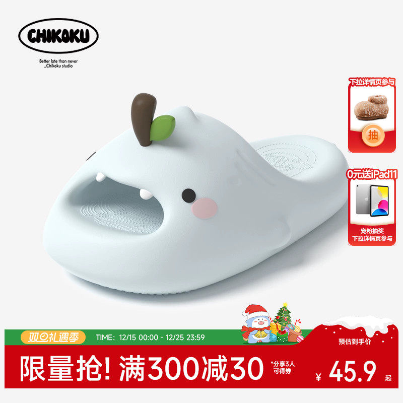 chikoku苹果鲨拉拖鞋夏季厚底