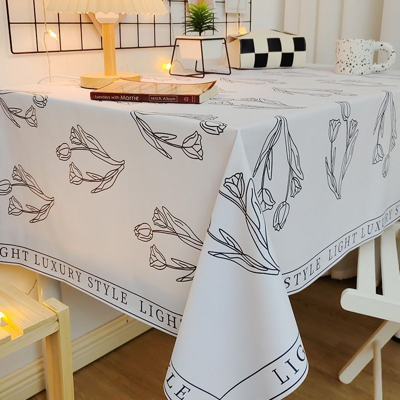 北欧轻奢PVC免洗防水书桌餐桌布