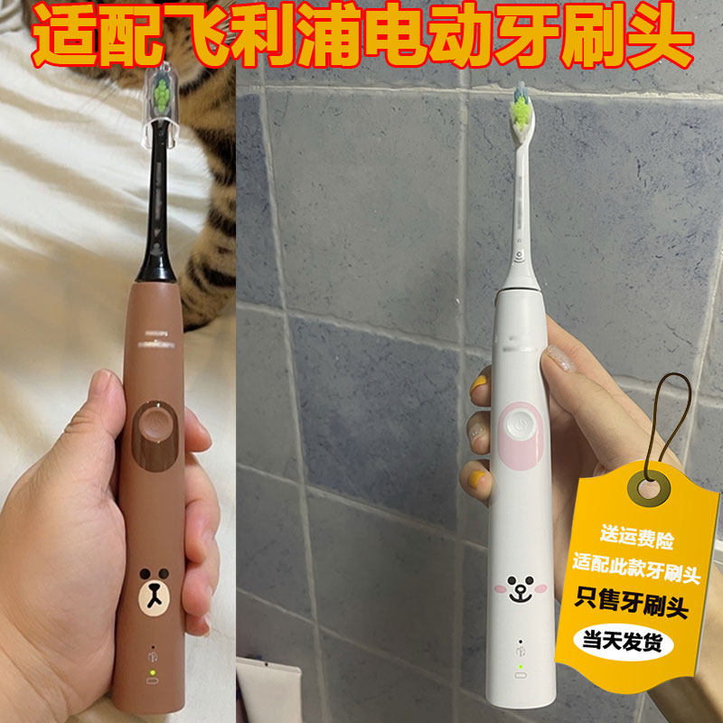 适配飞利浦HX6801电动牙刷头布朗熊情侣替换头精选刷毛3637