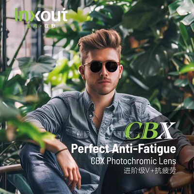 全真CBX净蓝膜防蓝光变色近视眼镜片秒变灰色眼镜片遮阳防紫外线