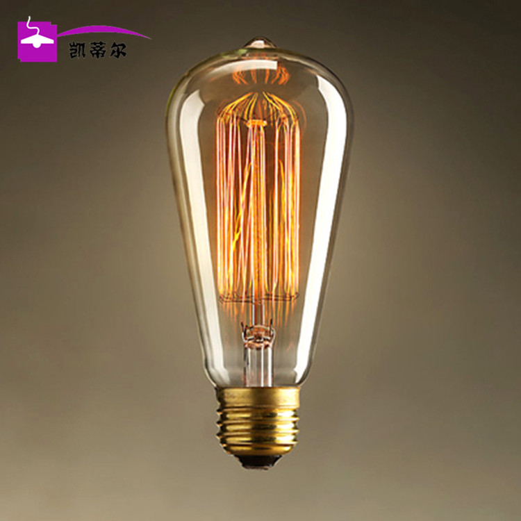 E27复古钨丝光源暖黄白炽灯